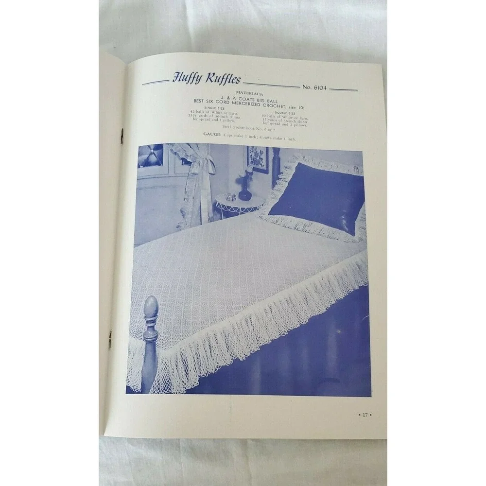Vintage 1942 Spool Cotton Comapany bedspreads to knit and crochet magazine